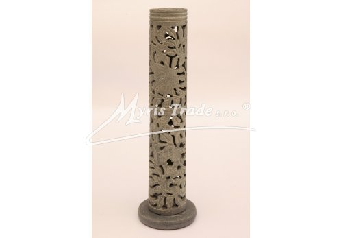 stojan na vonné tyčinky barvy šedé, slon - 28 cm