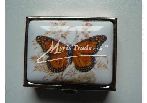 klasická obdélníková lékovka - motýl