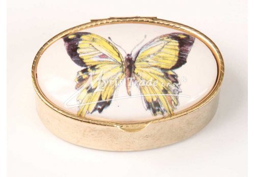 klasická oválná lékovka - motýl