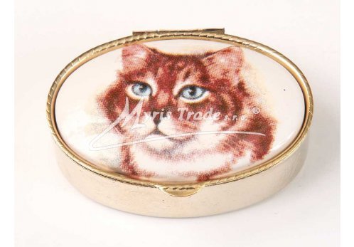 klasická 14 oválná lékovka - hlava kočky