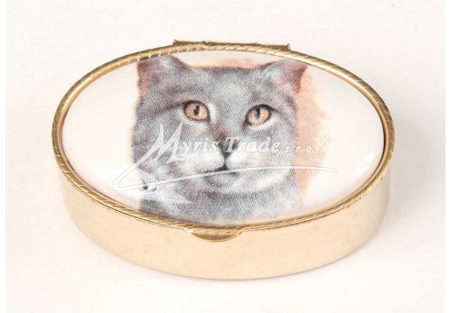 klasická 14 oválná lékovka - hlava kočky