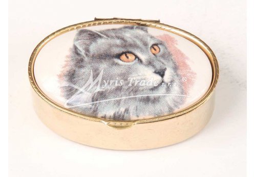 klasická 14 oválná lékovka - hlava kočky