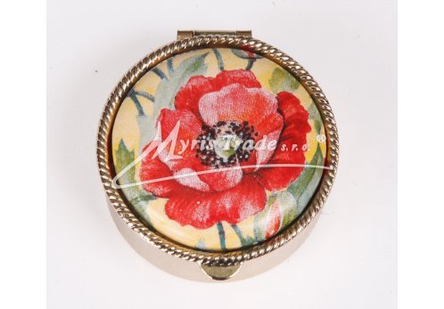 klasická kulatá s květinami 41 - vlčí máky