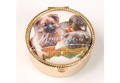 hravá štěňata - klasická kulatá lékovka