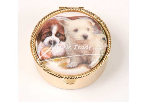 hravá štěňata - klasická kulatá lékovka