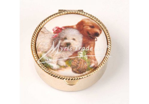 hravá štěňata - klasická kulatá lékovka