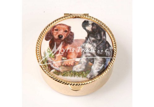 hravá štěňata - klasická kulatá lékovka