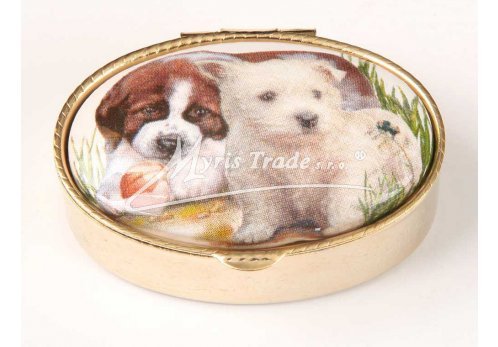 hravá štěňata - klasická oválná lékovka