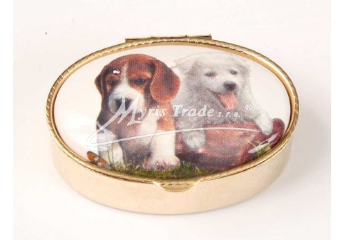 hravá štěňata - klasická oválná lékovka