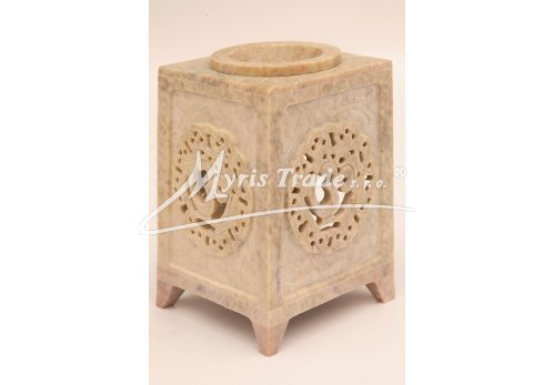 čtvercová aromalampa 2015 - přírodní  11 cm