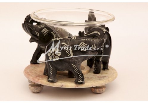 kulatá aromalampa 2015 - tři čení sloni 9 cm
