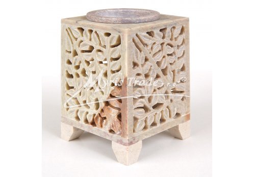 čtvercová barevná aromalampa - 12,5 cm