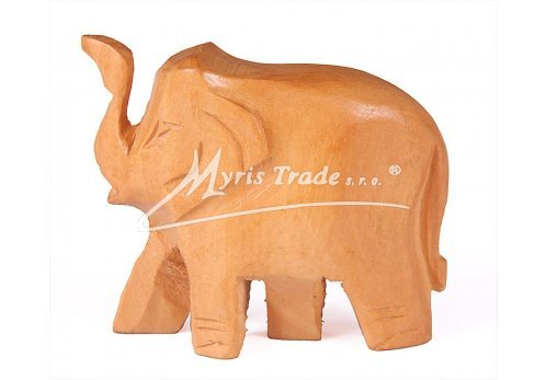 dřevěný magnet - slon světlý