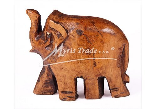 dřevěný magnet - slon tmavý