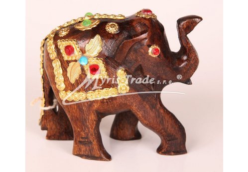 slon dřevěný - zdobený