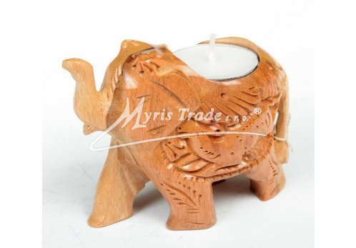 malý svícínek na čajovou svíčku - slon 7,5 cm