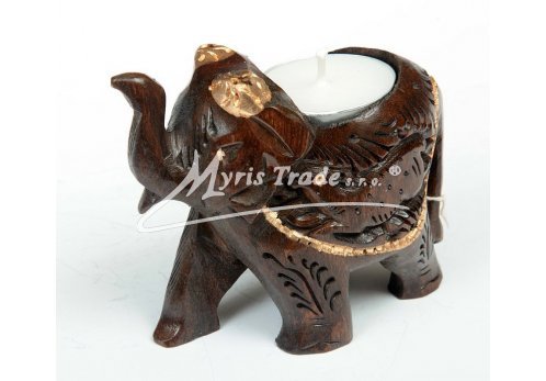 malý svícínek na čajovou svíčku - slon 7,5 cm