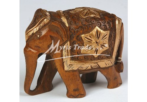 slon dřevěný  - zdobený