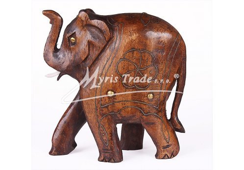 slon dřevěný - zdobený