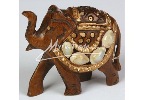 slon dřevěný  - zdobený
