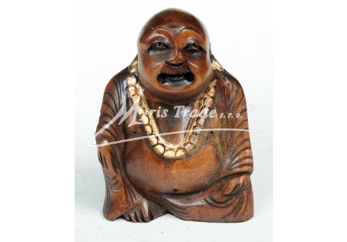 soška Buddhy - tmavé dřevo 7,6 cm