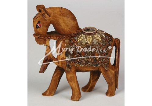 kůň dřevěný - zdobený