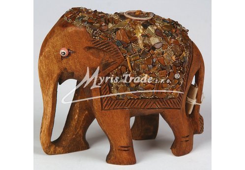 slon dřevěný - zdobený