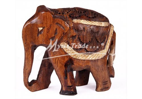 slon dřevěný - zdobený