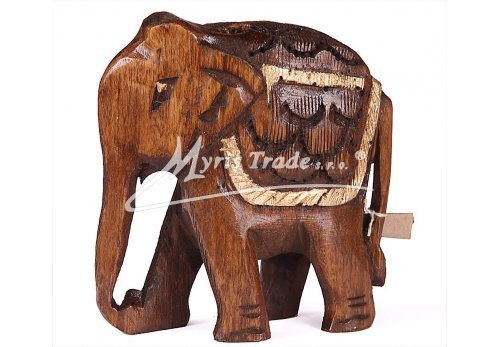 slon dřevěný - zdobený