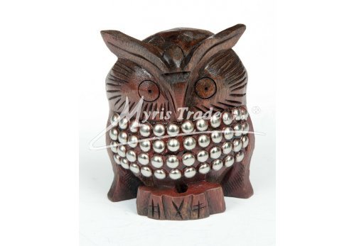 NOVÁ sova dřevěná - 7,6 cm