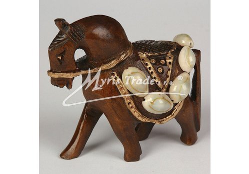 kůň dřevěný - zdobený