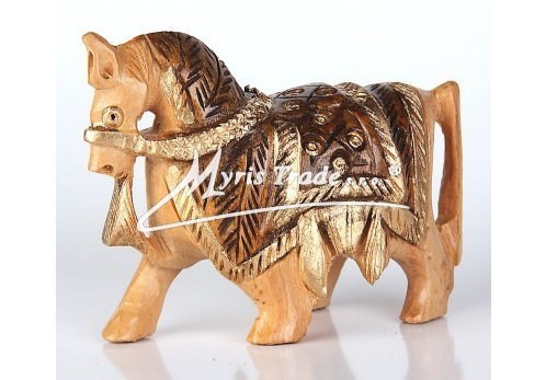 kůň dřevěný - zdobený