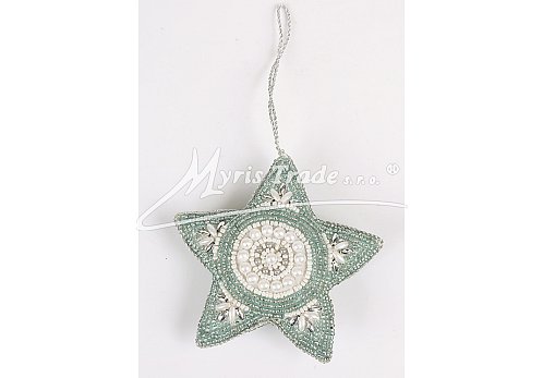hvězda - ledově modrá,  11 cm