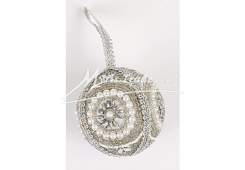 koule - stříbrná,  8 cm