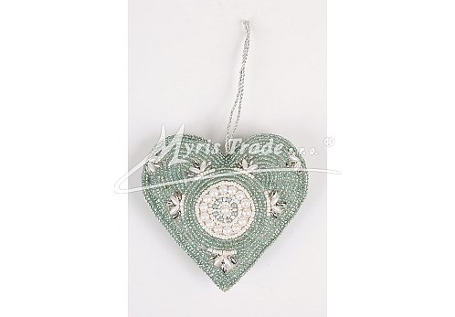 srdce - ledově modré,  11 cm