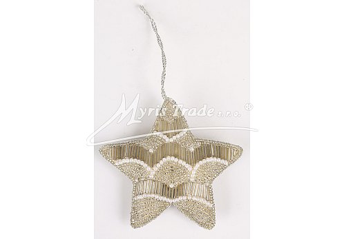 hvězda - ledově bílá,  11 cm