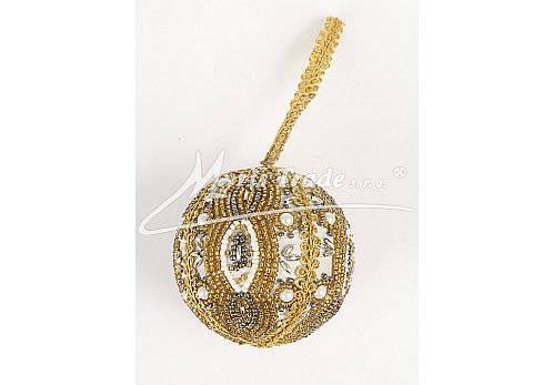 koule - stříbrno-zlatá,  8 cm