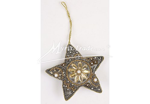 hvězda - barva starého stříbra,  11 cm