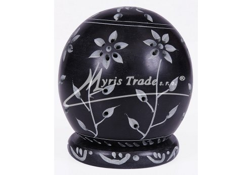 černý svícen - 9 cm