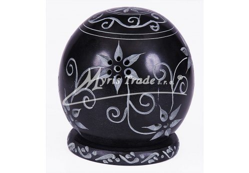 černý svícen - 9 cm