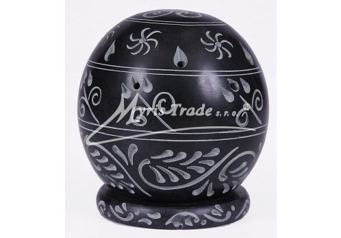 černý svícen - 9 cm