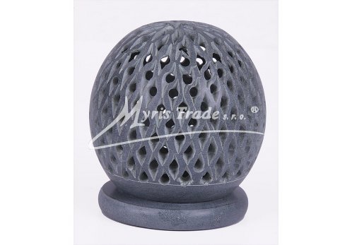 šedý svícen - 9 cm