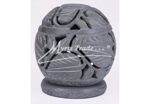 šedý svícen - 9 cm