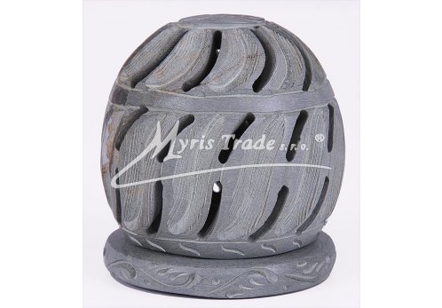 šedý svícen malý - 6,5 cm