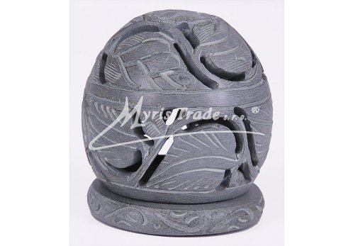 šedý svícen malý - 6,5 cm