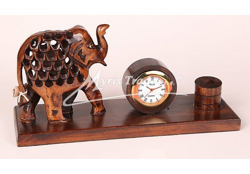 stolní hodiny se slonem