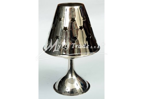 svícen - poniklovaný, na čajovou svíčku - 20 cm