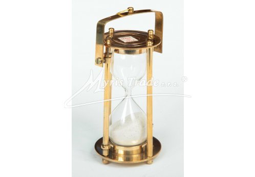 mosazné malé přesýpací hodiny se závěsem - 9,5 cm