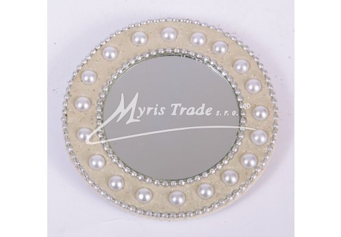 perličkové kulaté zrcátko - 7,5 cm