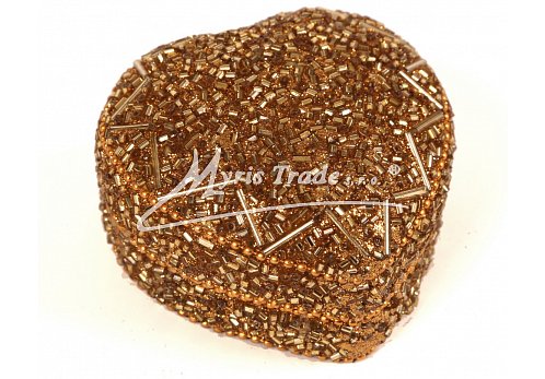 srdce střední, zlaté  - 7,5 cm